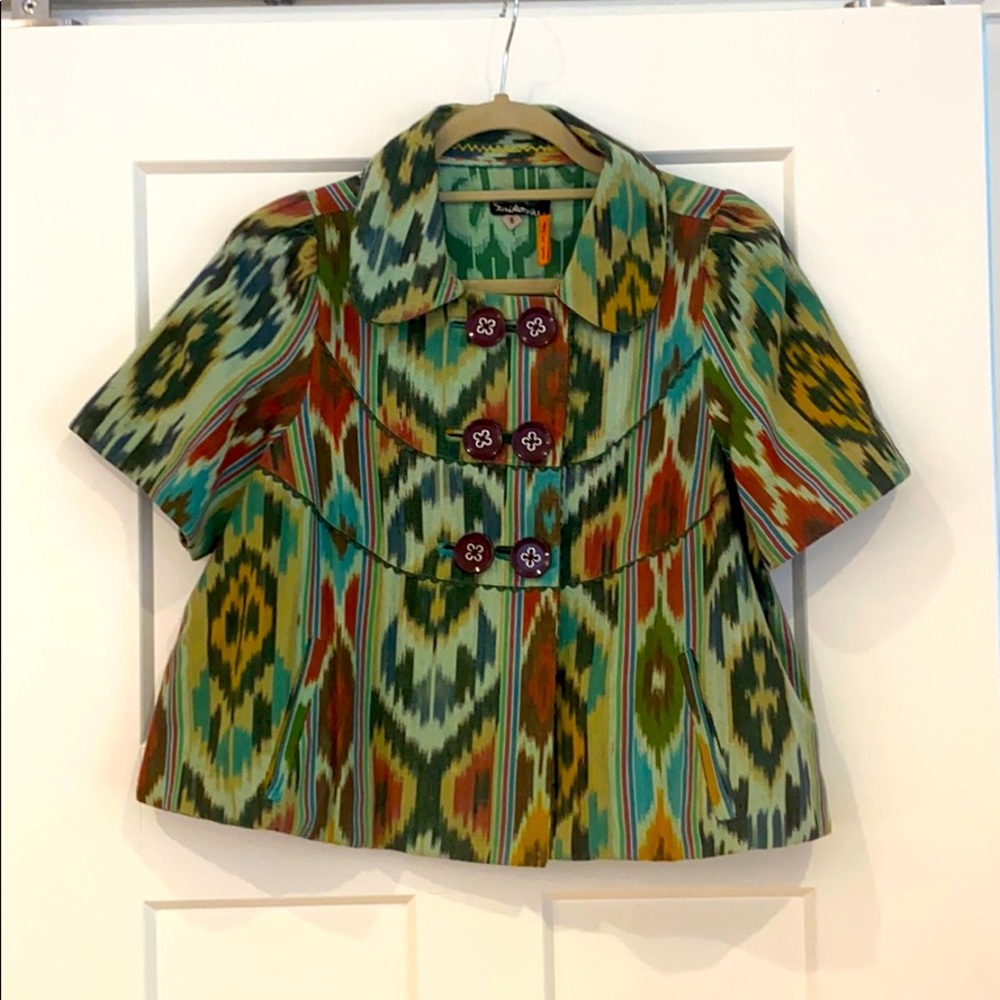 Double Breasted Linen Blazer (short sleeved)